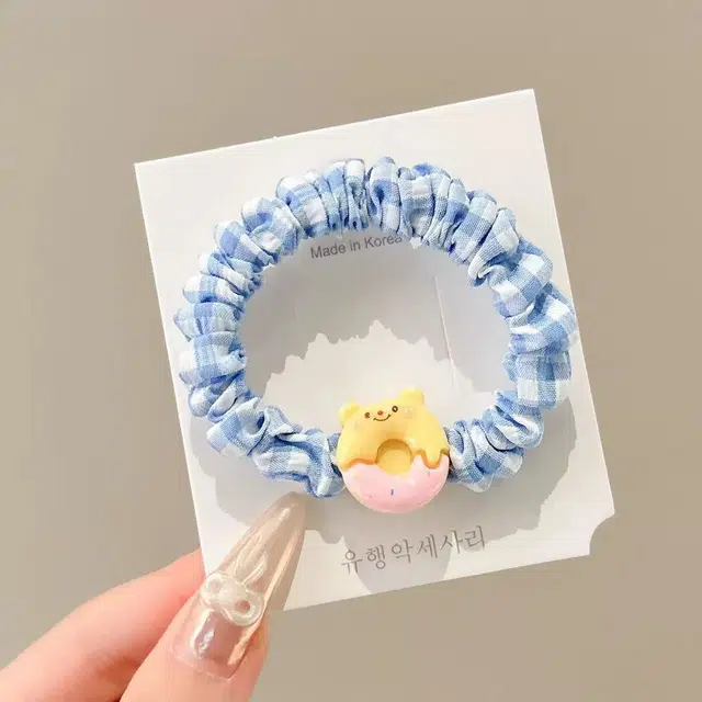 希铃 甜美学院风高弹力小熊甜品 亚克力 发圈 女款