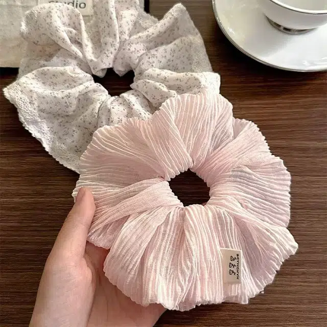 希铃 甜美发饰蕾丝花边碎花 布艺 发圈 女款