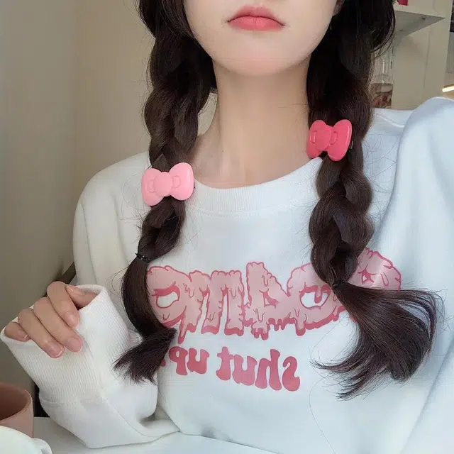 希铃 可爱甜酷蝴蝶结#好运 亚克力 发夹 女款