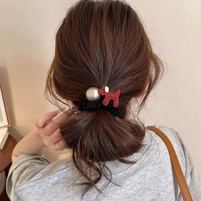 希铃 可爱小狗圆球 亚克力 发圈 女款