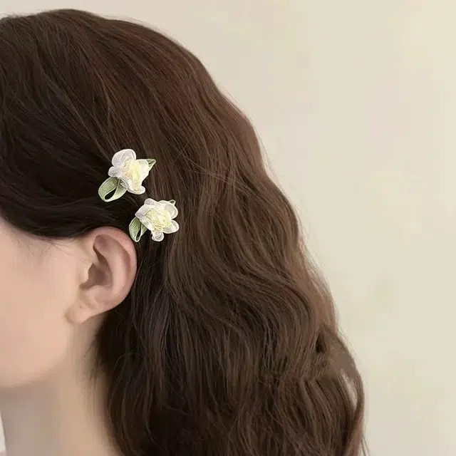 希铃 清冷感茉莉 棉麻 发夹 女款