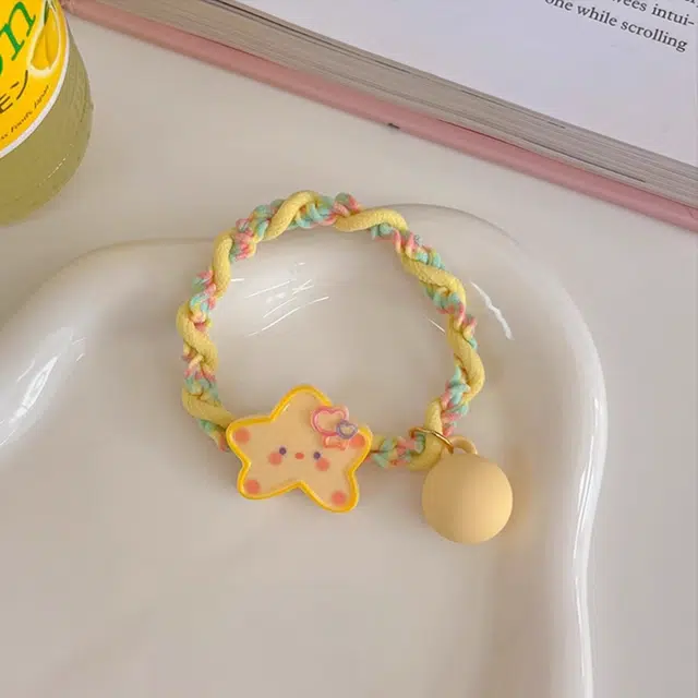 希铃 黄色星星可爱少女感 亚克力 发圈 女款
