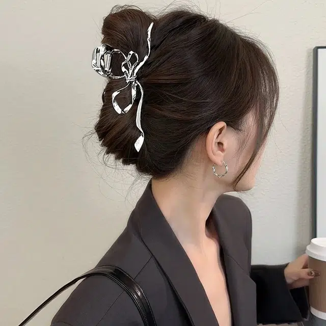 希铃 冷淡风高级感气质飘带 金属 发夹 女款