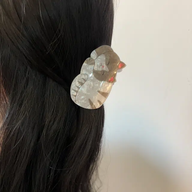 希铃 可爱猫咪 甜美温柔百搭少女心 半抓 全抓 醋酸 发夹 女款