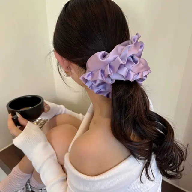 希铃 法式缎面高级感 布艺 发圈 女款