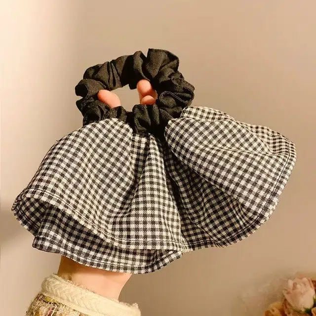 希铃 赫本风高级感洋气 时尚马尾简约气质 布艺 发圈 女款