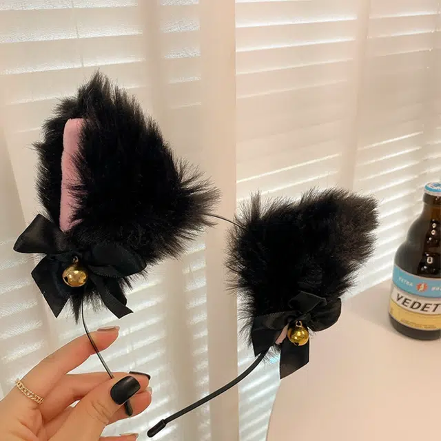 希铃 日系可爱猫咪耳朵 聚酯纤维 发箍 女款