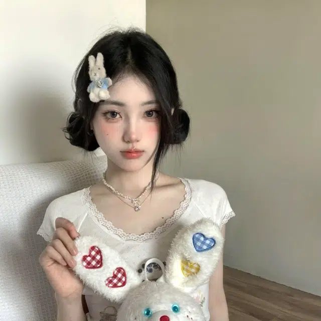 希铃 甜美小兔子可爱 合金 发夹 女款