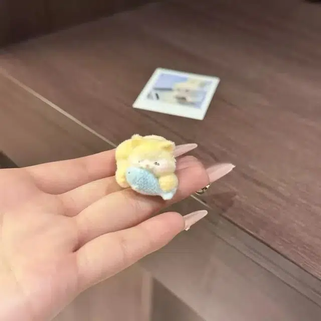 希铃 可爱小猫吃鱼少女心卡通 植绒 发夹 女款