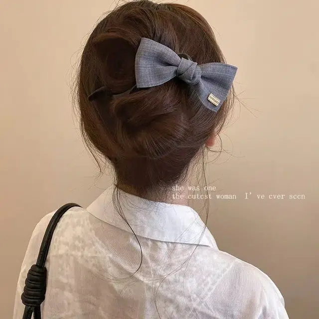 希铃 韩系高级蝴蝶结#好运 布艺 发夹 女款