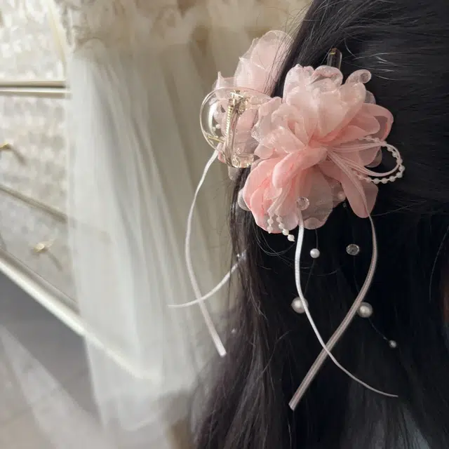 希铃 花朵仙女流苏 亚克力 全抓 后脑勺鲨鱼夹 半抓 马尾抓 丸子抓 女款