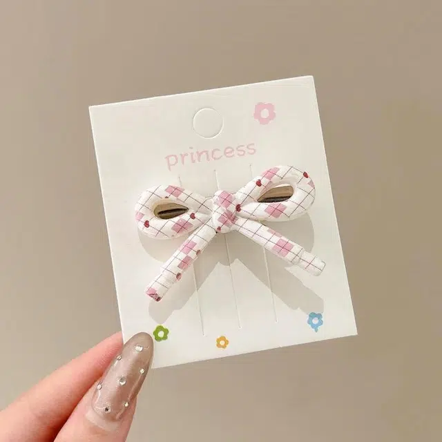 希铃 甜美蝴蝶结 亚克力 发夹 女款