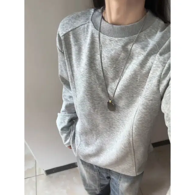 悍戈 美式高级感正肩长袖套头打底衫 休闲百搭卫衣 男女同款