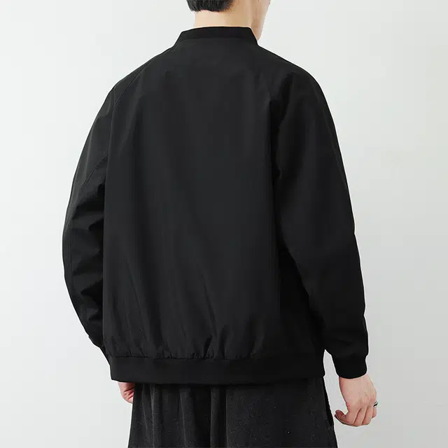 赛瀚 工装棒球领外套男款潮牌帅气商务休闲秋季厚款百搭舒适亲肤男装上衣宽松夹克显瘦显高青少年高街外穿通勤男士防风衣服 男女同款
