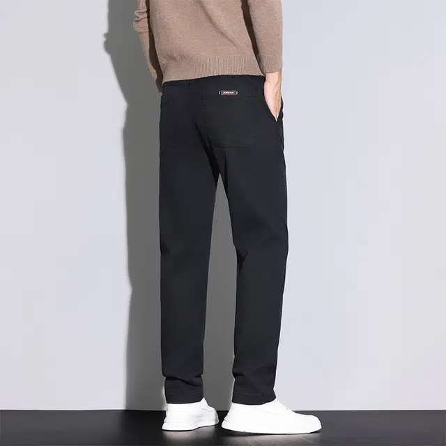 赛瀚 舒适商务弹力修身休闲裤男士春秋厚款潮牌百搭亲肤男款长裤显瘦显高青少年高街潮流通勤时尚外穿男装裤子 男女同款