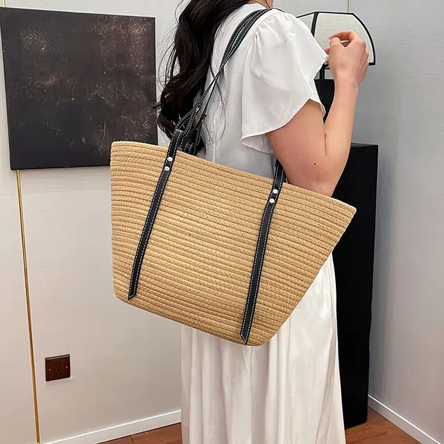 小猪班纳 编织法式沙滩通勤 织线 单肩包 常规 女款 多色