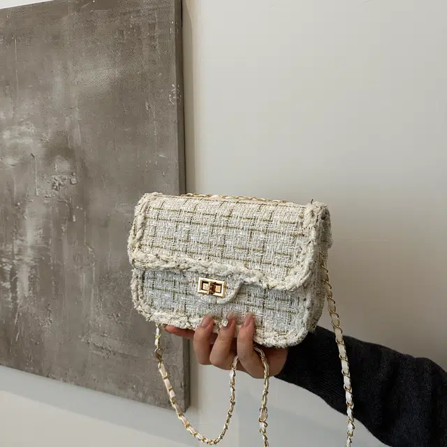 小猪班纳 小香风时尚通勤百搭斜挎包 牛津布 单肩包 常规 女款 多色