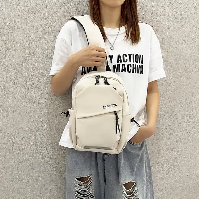 小猪班纳 单肩骑行运动爬山背包 尼龙 胸包 常规 男女同款情侣款 多色