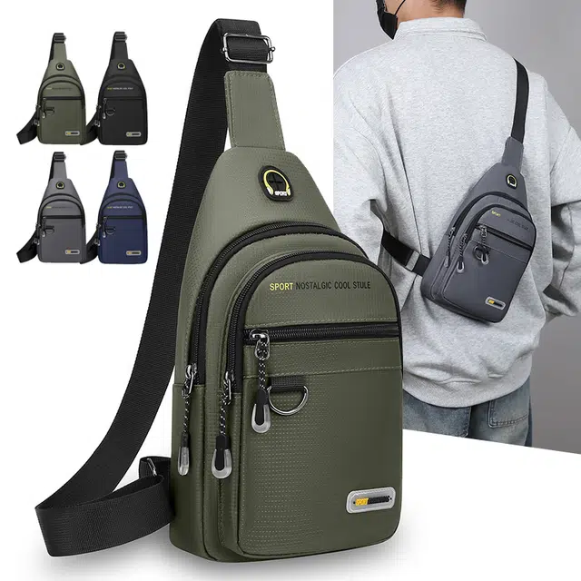 小猪班纳 耐磨通勤商务 牛津布 胸包 常规 男款 多色