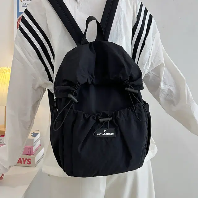 小猪班纳 日系蓬蓬文艺学生休闲书包轻便旅游登山背包 尼龙布 双肩包 男女同款情侣款 多色