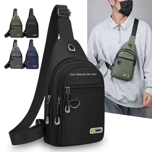 小猪班纳 耐磨通勤商务 牛津布 胸包 常规 男款 多色