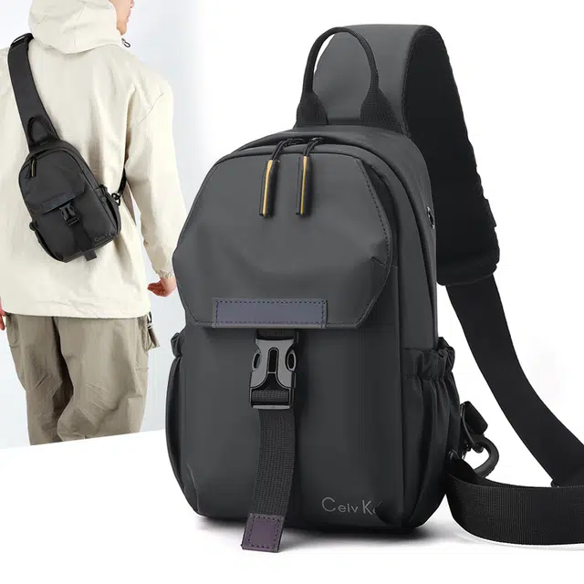 小猪班纳 韩版运动休闲时尚潮流 皮膜 胸包单肩包 常规 男款 多色