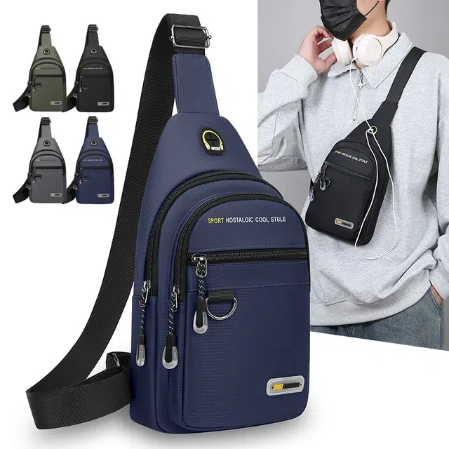 小猪班纳 耐磨通勤商务 牛津布 胸包 常规 男款 多色