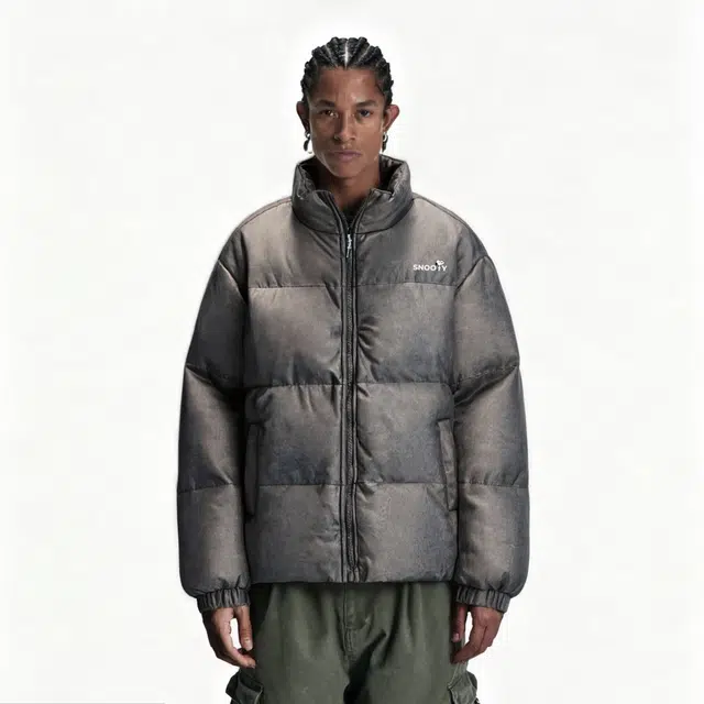 SNOOPY Vintage Suede Puffer Jacket