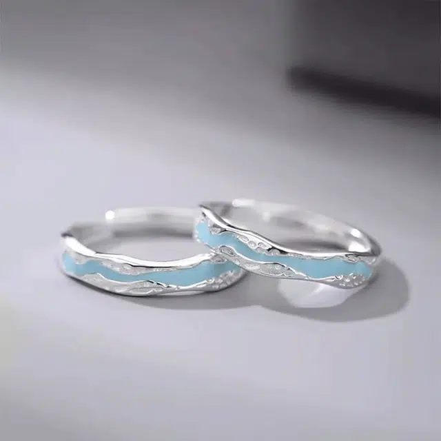 【999足银纯银 光年之恋】 七好美银 流光星月轨迹轻奢简约小众设计钟爱一生甜蜜百搭 银 戒指 男女同款情侣款