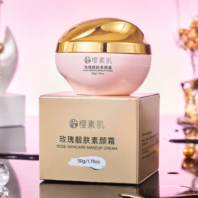 樱素肌 玫瑰靓肤素颜霜 控油自然无瑕持久保湿