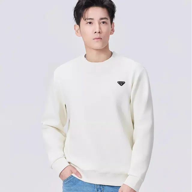 李生制造 纯色远航系列波浪纹网状结构透气户外假两件圆领长袖卫衣 男款