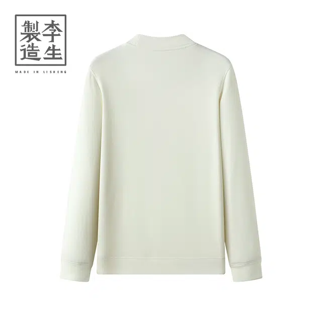 李生制造 通勤系列莱赛尔羊毛蚕丝混纺半高领长袖打底衫卫衣 男女同款