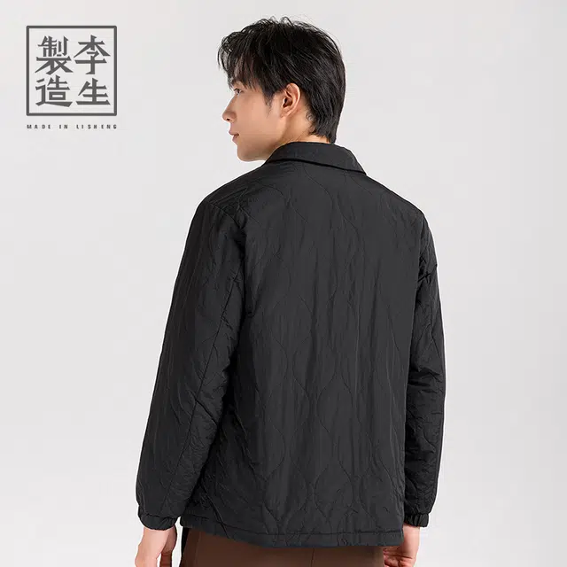 李生制造 重启假日系列三防轻薄保暖桑蚕丝翻领外套棉服 男女同款