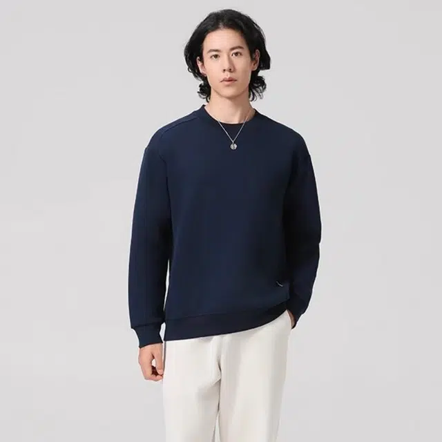 李生制造 海豚系列春秋休闲百搭时尚落肩款圆领卫衣 男款