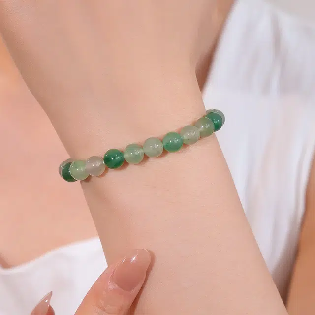 千叶珠宝 烟雨江南 温柔优雅手链小众简约百搭设计款手饰天然 非洲翠 手串 女款
