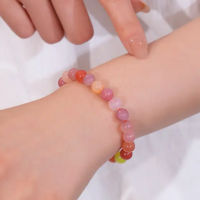 千叶珠宝 琉璃摇光跳色#好运 玛瑙 手串珠光色亮时尚 男女同款情侣款