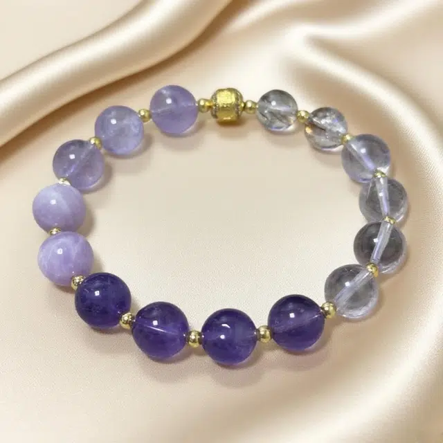 千叶珠宝 紫宙悬环·金曜光 优雅灵动神秘贵气高端桃花轻奢高级感小众设计款#好运天然 紫水晶 手串 男女同款情侣款