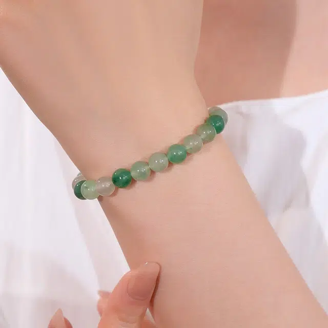 千叶珠宝 烟雨江南 温柔优雅手链小众简约百搭设计款手饰天然 非洲翠 手串 女款