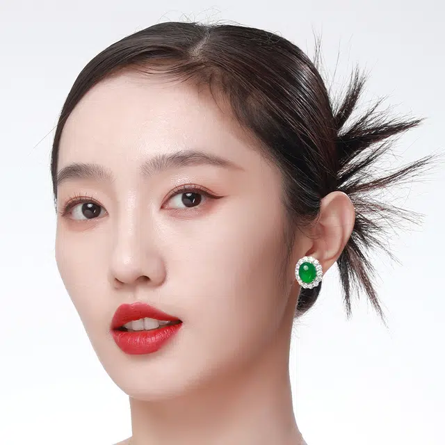 千叶珠宝 温润耳饰 玉髓 耳钉 女款