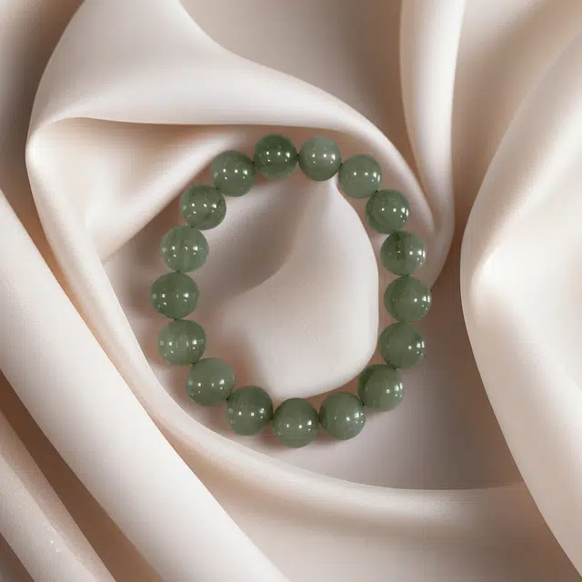 千叶珠宝 招财转运森系木属性天然 绿发晶 手串 男女同款情侣款