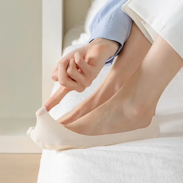 良朴 女士浅口隐形袜棉底冰丝袜短袜 女款