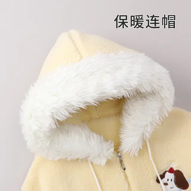 俞兆林 可爱卡通连帽柔软保暖珊瑚绒长袖长裤甜美少女学生舒适家居服睡衣套装 秋冬季 女款