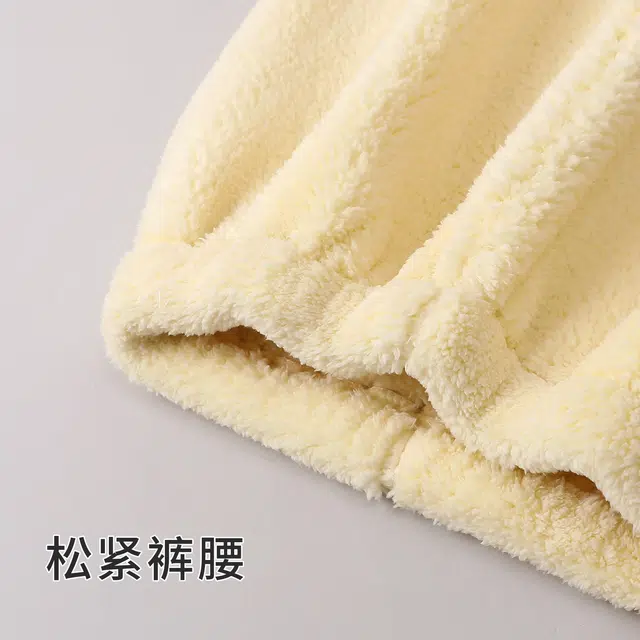 俞兆林 可爱卡通连帽柔软保暖珊瑚绒长袖长裤甜美少女学生舒适家居服睡衣套装 秋冬季 女款