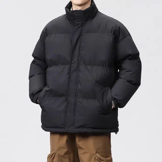 木木兔 棉衣宽松保暖加厚上衣服秋冬季防风休闲立领外套 男款