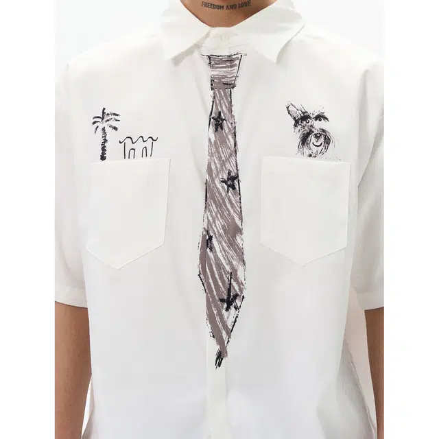 木木兔 美式复古潮牌简约高级感短袖衬衫 男款