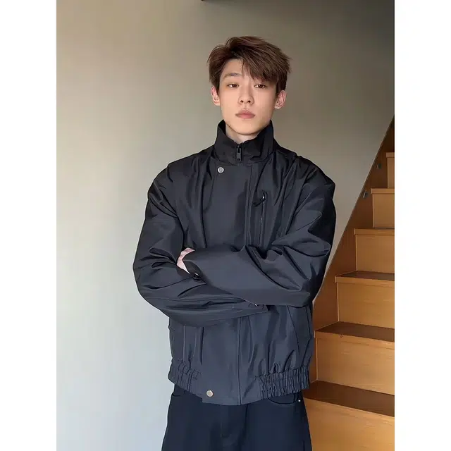 木木兔美式百搭外套 潮牌高级感纯色翻领时尚简约宽松夹克 儿童款