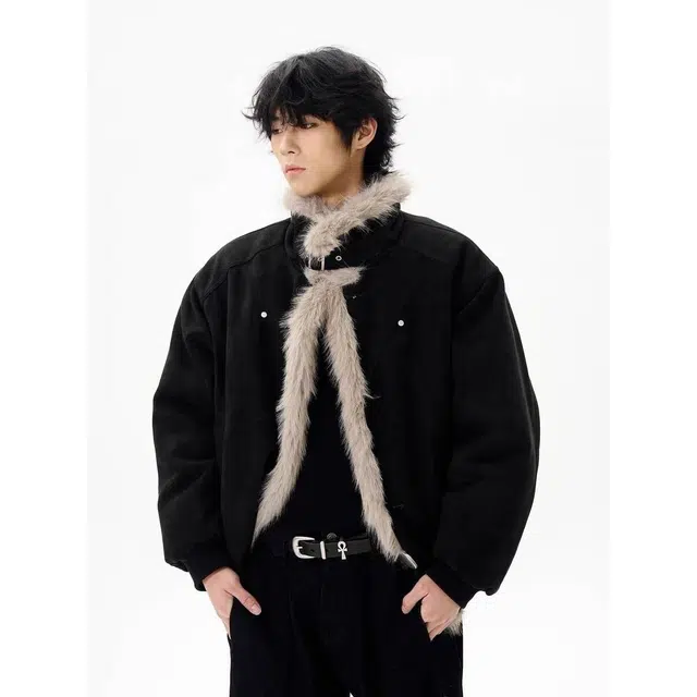 木木兔 棉服潮牌学生宽松大码加厚棉衣面包服外套 男款