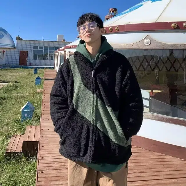 木木兔 美式潮牌棒球服宽松痞帅棉衣休闲外套 男款