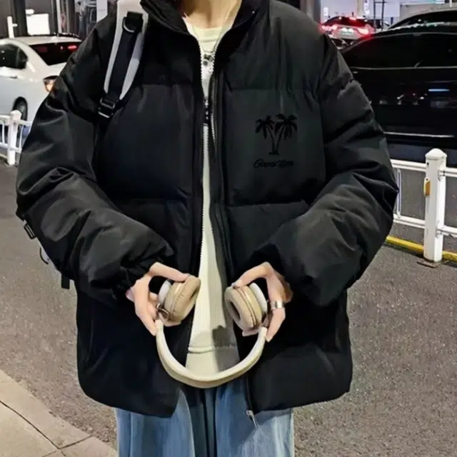 木木兔 美式潮牌宽松加厚保暖棉衣情侣高级感面包服外套 男款