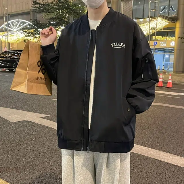木木兔 美式潮牌撞色翻领复古情侣宽松外套休闲工装夹克 男款